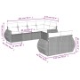 7-teiliges Gartensofa-Set und beigefarbene synthetische Rattankissen von , Modulare Sofas für den Außenbereich - Ref: Foro24-...
