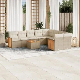 Garden sofa set with beige cushions 10 pieces synthetic rattan by , Garden sets - Ref: Foro24-3260392, Price: 690,11 €, Disco...