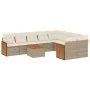 Garden sofa set with beige cushions 10 pieces synthetic rattan by , Garden sets - Ref: Foro24-3260392, Price: 689,13 €, Disco...