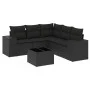 6-piece garden sofa set and black synthetic rattan cushions by , Garden sets - Ref: Foro24-3222554, Price: 453,69 €, Discount: %