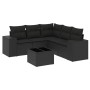 Set de sofás de jardín 6 piezas y cojines ratán sintético negro de , Conjuntos de jardín - Ref: Foro24-3222554, Precio: 419,8...
