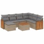 Gartensofa-Set mit beigen Kissen 8 Stück PE-Rattan von , Gartensets - Ref: Foro24-3260295, Preis: 485,95 €, Rabatt: %