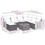 Garden sofa set with beige cushions 8 pcs PE rattan by , Garden sets - Ref: Foro24-3260295, Price: 503,05 €, Discount: %