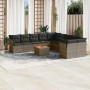11-teilige Gartensofagarnitur und graue synthetische Rattankissen von , Gartensets - Ref: Foro24-3223855, Preis: 622,06 €, Ra...