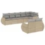 Garden sofa set with beige cushions 8 pcs PE rattan by , Modular outdoor sofas - Ref: Foro24-3221618, Price: 588,98 €, Discou...