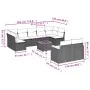Gartensofa-Set mit beigen Kissen, 10-teilig, synthetisches Rattan von , Gartensets - Ref: Foro24-3258699, Preis: 633,94 €, Ra...