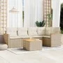 Garden sofa set with cushions 6 pieces beige synthetic rattan by , Garden sets - Ref: Foro24-3258355, Price: 415,28 €, Discou...