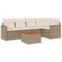 Garden sofa set with cushions 6 pieces beige synthetic rattan by , Garden sets - Ref: Foro24-3258355, Price: 406,94 €, Discou...