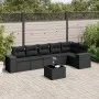 7-piece garden dining set and black synthetic rattan cushions by , Garden sets - Ref: Foro24-3222594, Price: 501,58 €, Discou...