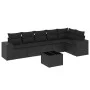 7-piece garden dining set and black synthetic rattan cushions by , Garden sets - Ref: Foro24-3222594, Price: 501,58 €, Discou...