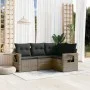 4-piece garden sofa set and gray synthetic rattan cushions by , Garden sets - Ref: Foro24-3252447, Price: 287,36 €, Discount: %