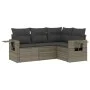 4-piece garden sofa set and gray synthetic rattan cushions by , Garden sets - Ref: Foro24-3252447, Price: 287,36 €, Discount: %