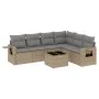 7-piece garden sofa set and beige synthetic rattan cushions by , Garden sets - Ref: Foro24-3252556, Price: 474,56 €, Discount: %