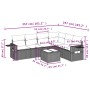 7-teiliges Gartensofa-Set und beigefarbene synthetische Rattankissen von , Gartensets - Ref: Foro24-3252556, Preis: 484,01 €,...