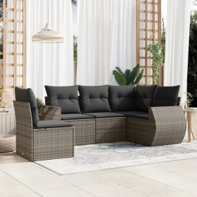 Garden sofa set with cushions 5 pieces gray synthetic rattan by , Garden sets - Ref: Foro24-3253707, Price: 348,58 €, Discoun...