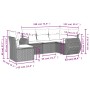 Garden sofa set with cushions 5 pieces gray synthetic rattan by , Garden sets - Ref: Foro24-3253707, Price: 348,58 €, Discoun...