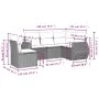 Garden sofa set with cushions 5 pieces gray synthetic rattan by , Garden sets - Ref: Foro24-3253707, Price: 348,47 €, Discoun...