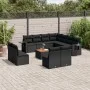 Gartensofa-Set 12-teilig mit schwarzen synthetischen Rattankissen von , Gartensets - Ref: Foro24-3256951, Preis: 716,90 €, Ra...