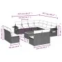 Gartensofa-Set 12-teilig mit schwarzen synthetischen Rattankissen von , Gartensets - Ref: Foro24-3256951, Preis: 716,90 €, Ra...