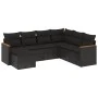7-piece garden dining set and black synthetic rattan cushions by , Garden sets - Ref: Foro24-3258604, Price: 444,66 €, Discou...