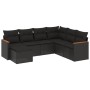 7-teiliges Garten-Essset und schwarze Kissen aus synthetischem Rattan von , Gartensets - Ref: Foro24-3258604, Preis: 466,50 €...