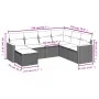 7-piece garden dining set and black synthetic rattan cushions by , Garden sets - Ref: Foro24-3258604, Price: 444,66 €, Discou...