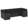 7-piece garden dining set and black synthetic rattan cushions by , Garden sets - Ref: Foro24-3258667, Price: 473,58 €, Discou...