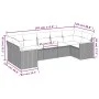 7-piece garden dining set and black synthetic rattan cushions by , Garden sets - Ref: Foro24-3258667, Price: 473,58 €, Discou...