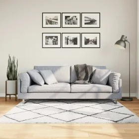 Moderner Langflor-Teppich PAMPLONA in Creme und Schwarz, 160 x 160 cm von , Teppiche - Ref: Foro24-375368, Preis: 65,33 €, Ra...
