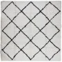 Moderner Langflor-Teppich PAMPLONA in Creme und Schwarz, 160 x 160 cm von , Teppiche - Ref: Foro24-375368, Preis: 65,33 €, Ra...