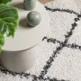 Alfombra de pelo largo moderna PAMPLONA crema y negro 160x160cm de , Alfombras - Ref: Foro24-375368, Precio: 65,29 €, Descuen...