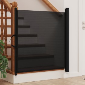 Puerta retráctil para mascotas negra 82,5x125 cm