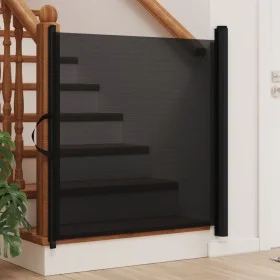 Retractable pet gate black 82.5x125 cm by , Gates for children and pets - Ref: Foro24-4004131, Price: 45,53 €, Discount: %