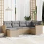 Garden sofa set with cushions 6 pieces beige synthetic rattan by , Garden sets - Ref: Foro24-3258580, Price: 399,91 €, Discou...