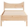 Solid pine wood bed frame 75x190 cm by , Beds and slatted bases - Ref: Foro24-844757, Price: 74,34 €, Discount: %