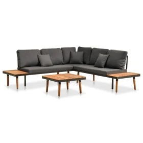 4-piece garden furniture set with acacia wood cushions by , Garden sets - Ref: Foro24-46466, Price: 660,44 €, Discount: %