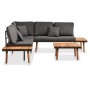 4-teiliges Gartenmöbel-Set mit Kissen aus Akazienholz von , Gartensets - Ref: Foro24-46466, Preis: 621,21 €, Rabatt: %