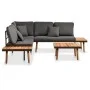 Set de muebles de jardín 4 piezas con cojines madera de acacia de , Conjuntos de jardín - Ref: Foro24-46466, Precio: 658,72 €...