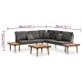 Set de muebles de jardín 4 piezas con cojines madera de acacia de , Conjuntos de jardín - Ref: Foro24-46466, Precio: 658,72 €...