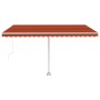 Manuell einziehbare Markise mit orangefarbener und brauner LED 400x300 cm von , Markisen - Ref: Foro24-3069545, Preis: 466,87...