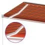 Manual retractable awning with orange and brown LED 400x300 cm by , Awnings - Ref: Foro24-3069545, Price: 483,37 €, Discount: %