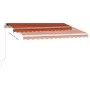 Manual retractable awning with orange and brown LED light 300x250 cm by , Awnings - Ref: Foro24-3069505, Price: 376,60 €, Dis...