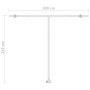 Manual retractable awning with orange and brown LED light 300x250 cm by , Awnings - Ref: Foro24-3069505, Price: 384,99 €, Dis...