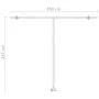 Manual retractable awning with orange and brown LED light 300x250 cm by , Awnings - Ref: Foro24-3069505, Price: 376,60 €, Dis...