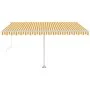 Yellow and white automatic standing awning 450x350 cm by , Awnings - Ref: Foro24-3069648, Price: 655,53 €, Discount: %