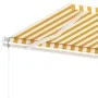 Yellow and white automatic standing awning 450x350 cm by , Awnings - Ref: Foro24-3069648, Price: 655,53 €, Discount: %