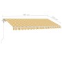Yellow and white automatic standing awning 450x350 cm by , Awnings - Ref: Foro24-3069648, Price: 668,92 €, Discount: %