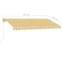 Yellow and white automatic standing awning 450x350 cm by , Awnings - Ref: Foro24-3069648, Price: 655,53 €, Discount: %