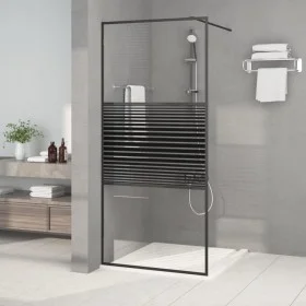 Duschwand aus schwarzem, transparentem ESG-Glas, 90 x 195 cm von , Duschwände und Duschwände - Ref: Foro24-152146, Preis: 162...