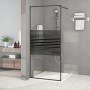 Mampara de ducha vidrio ESG transparente negro 90x195 cm